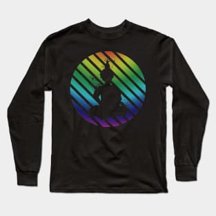 Buddha Meditation Rainbow Circle Long Sleeve T-Shirt